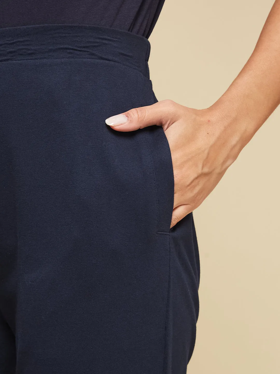 Blissful Lace Lounge Pants- NAVY