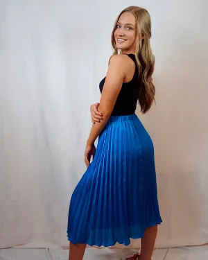 Blue Lagoon Pleated Skirt