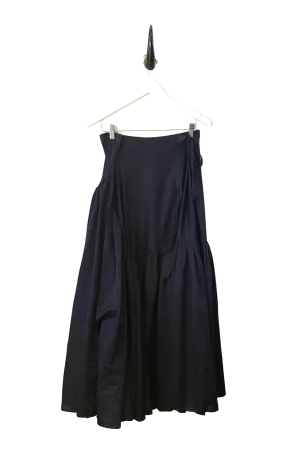 Blue on Blue Silk Opera Ruffle Skirt