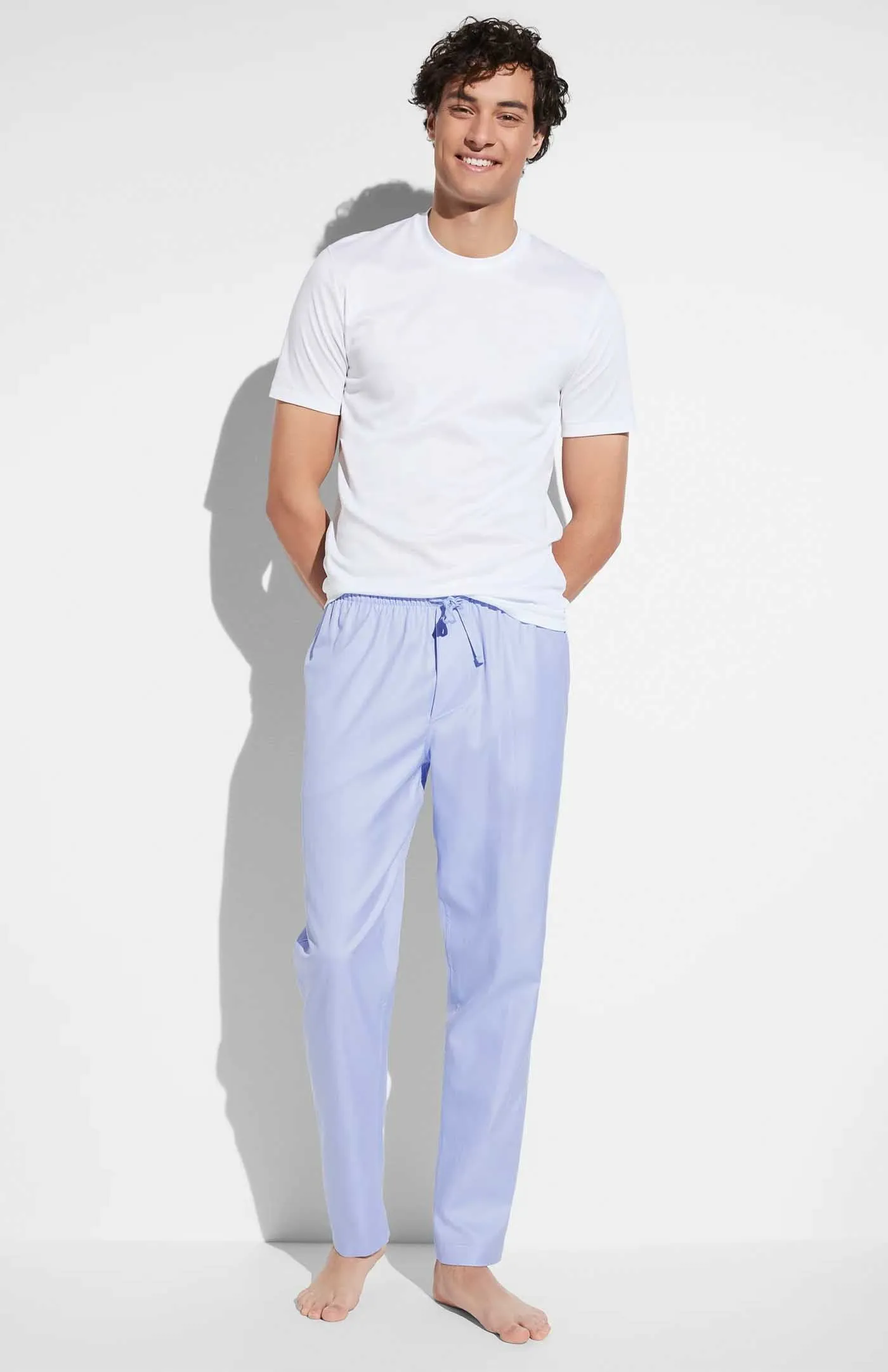 Blue Pants | Cotton Linen Blend