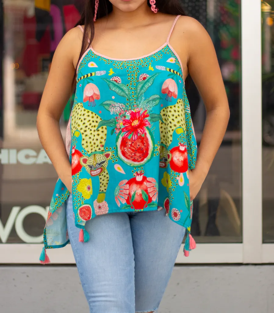 Blue Strappy Shirt