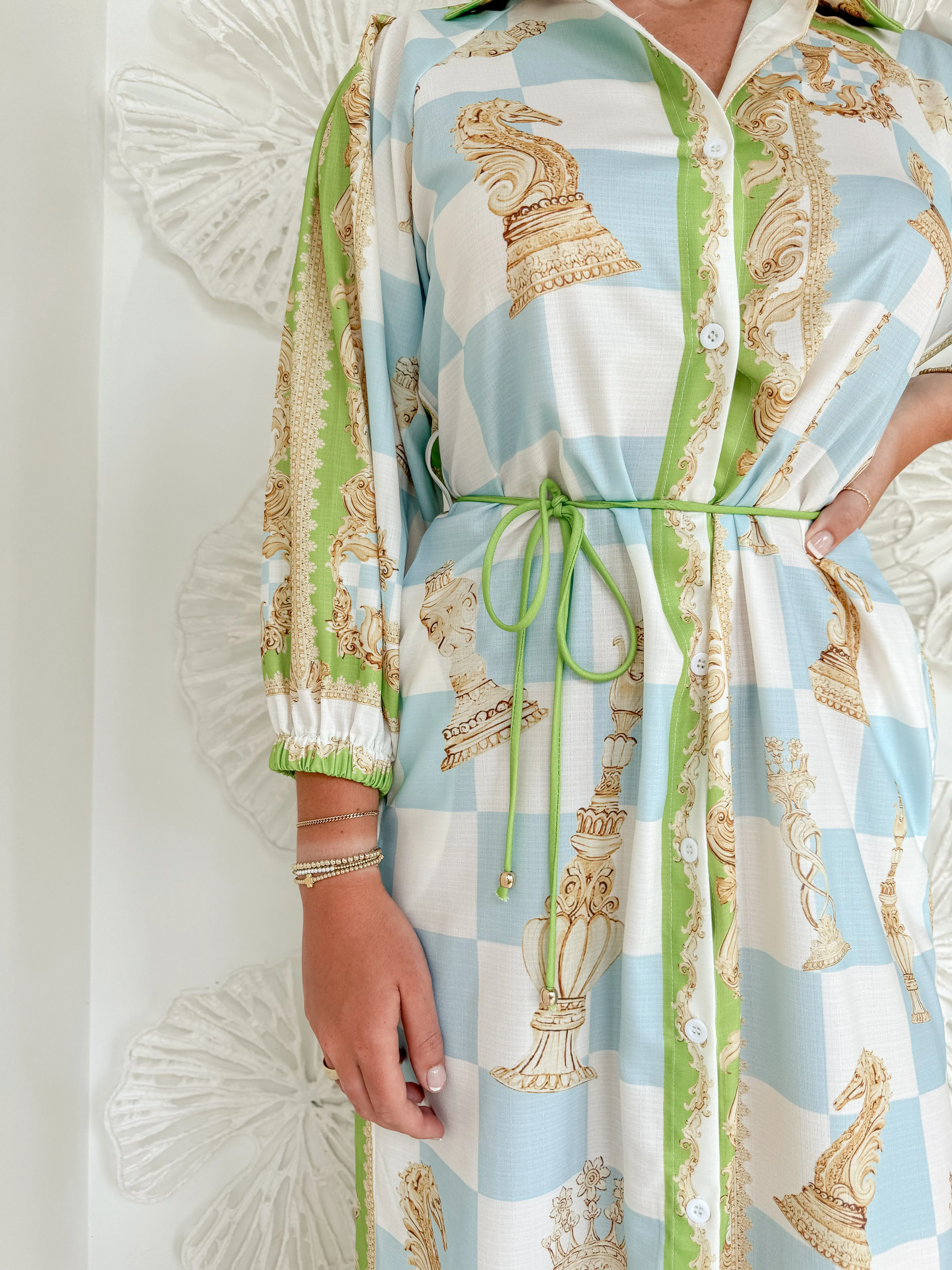 Blue/Green Designer Inspired Maxi