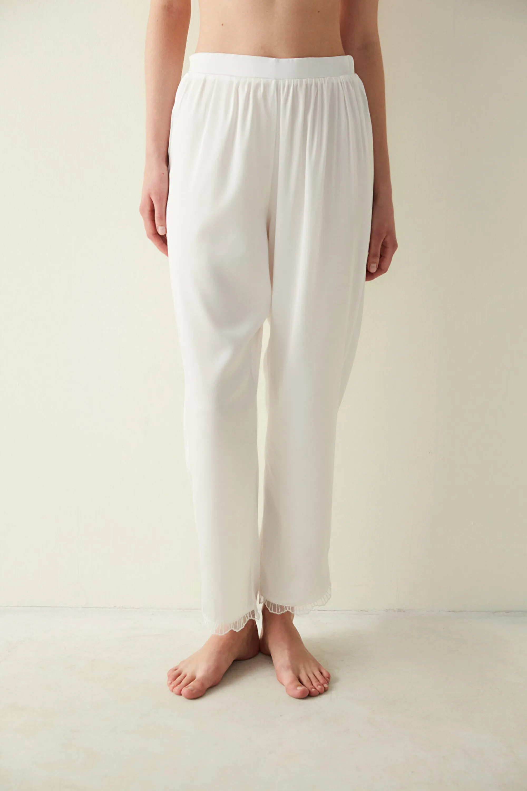 Bridal Aine Satin White Pj Bottom-Bridal Collection