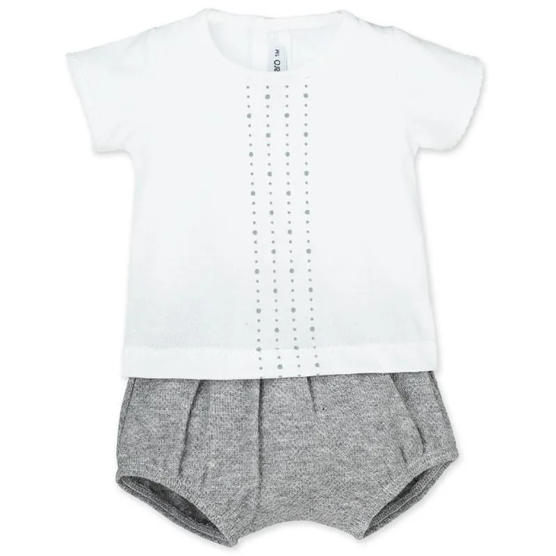 Calamaro - White and Grey Boys Short Set
