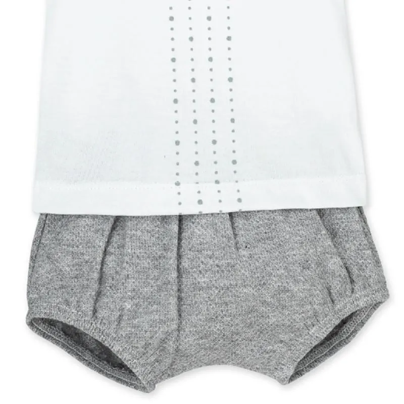 Calamaro - White and Grey Boys Short Set