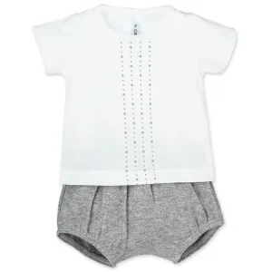 Calamaro - White and Grey Boys Short Set