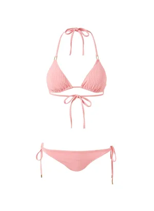 Cancun Blush Ribbed Bikini