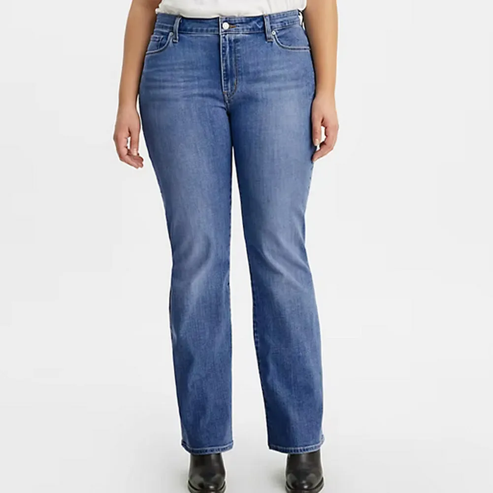 Classic Bootcut Women's Jeans  - Lapis Awe - 39252
