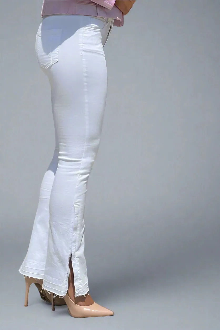 Classic White Pants with zipper