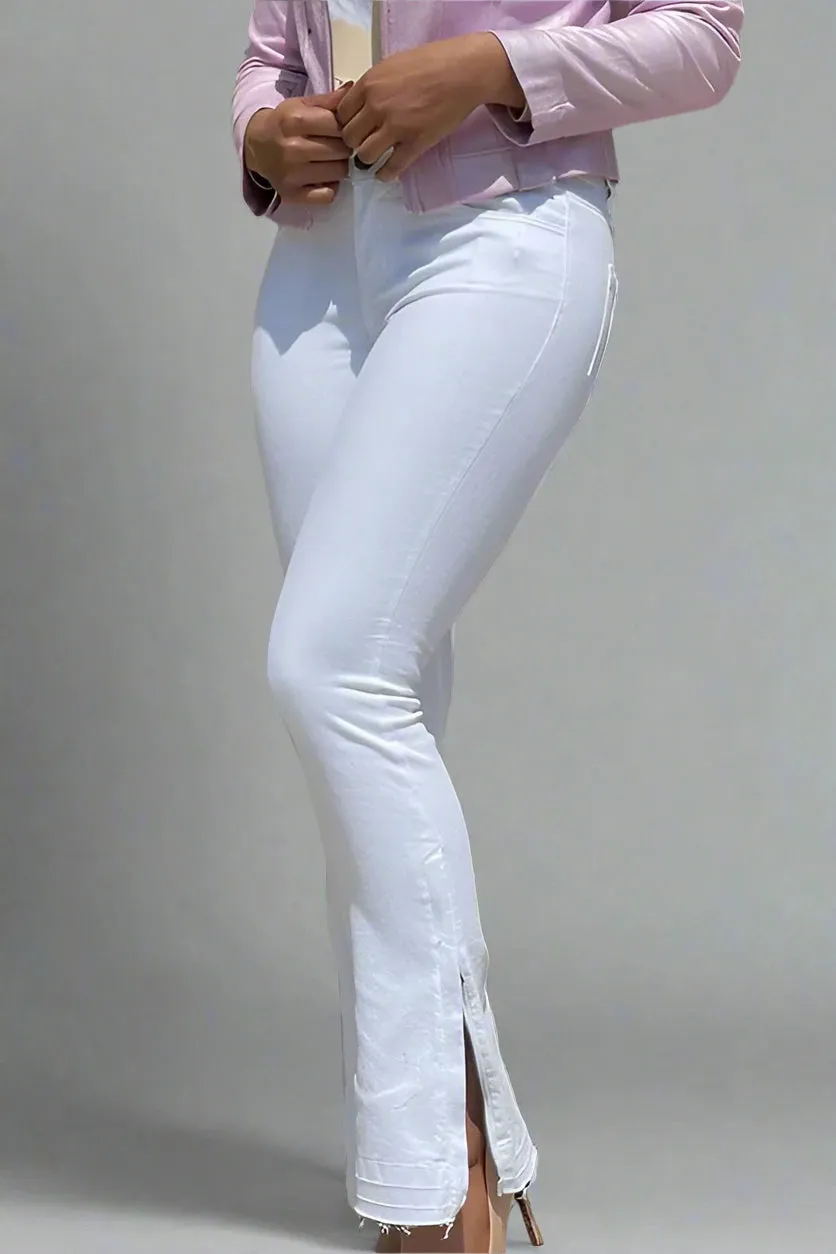Classic White Pants with zipper