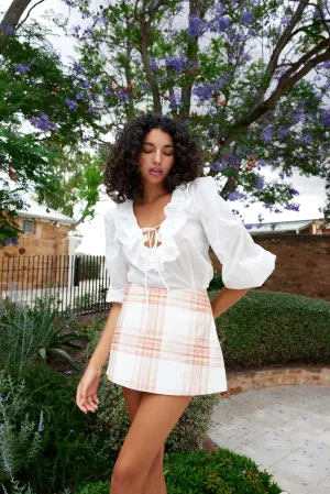 CLAUDIA MINI IN PEONY/ANTIQUE PLAID