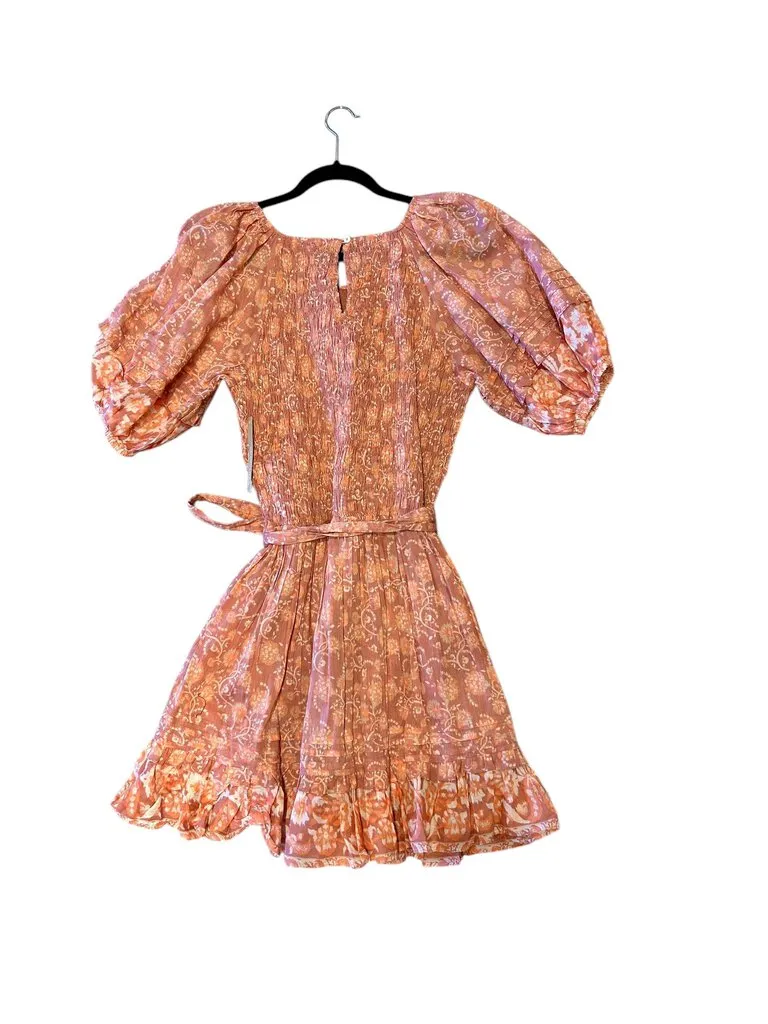 Cleobella floral print dress peach large