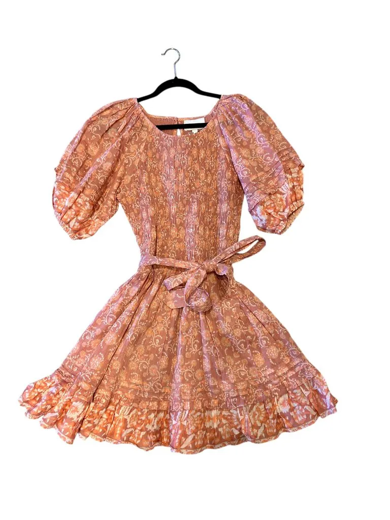 Cleobella floral print dress peach large