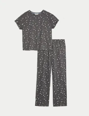 Cotton Rich Dove Print Pyjama Set
