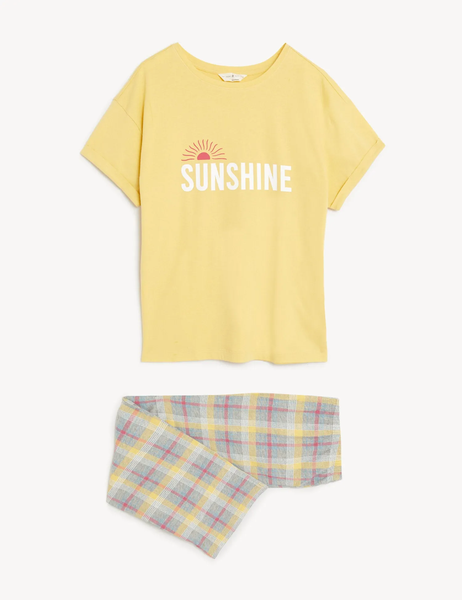 Cotton Rich Sunshine Cropped Pyjama Set