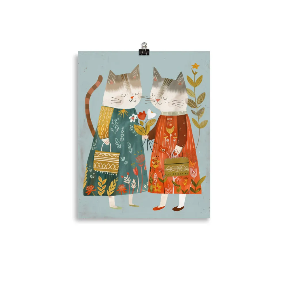Couture Kittens Art Print