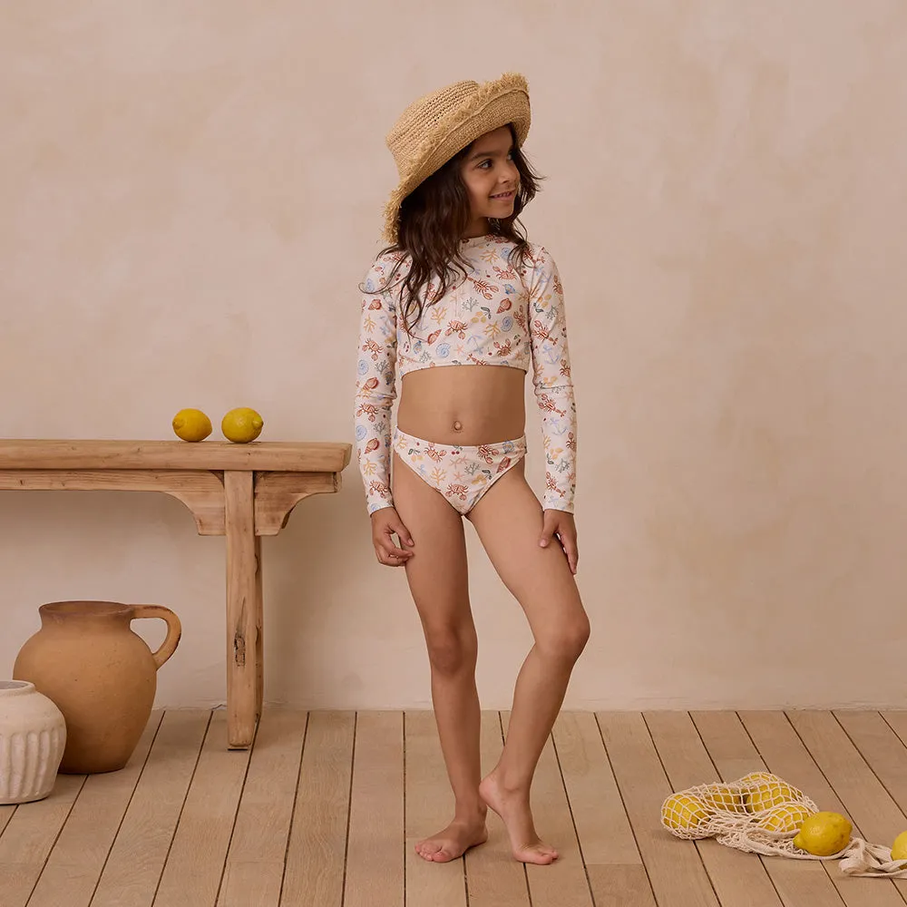 Crop Rashguard Set | Nautical