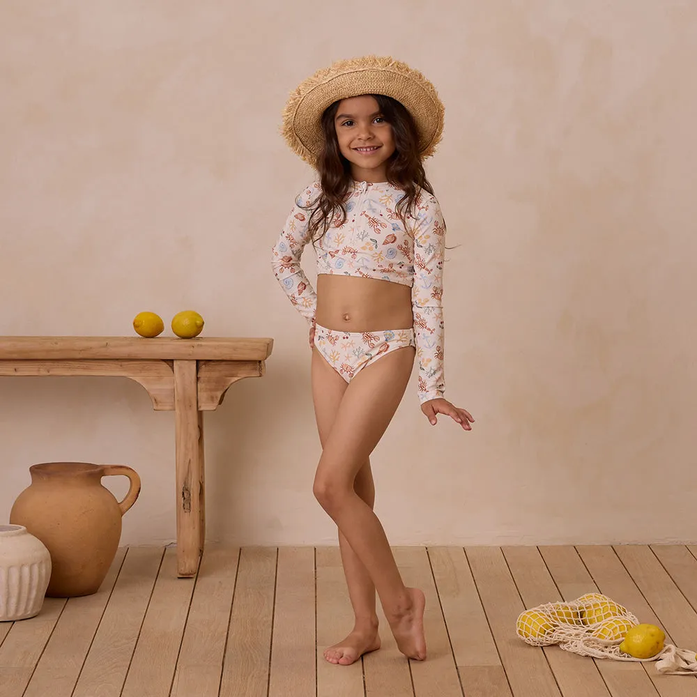Crop Rashguard Set | Nautical