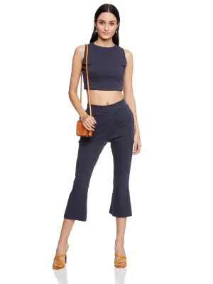 Cropped Length with Raw Edge Bottom (Dark Grey)