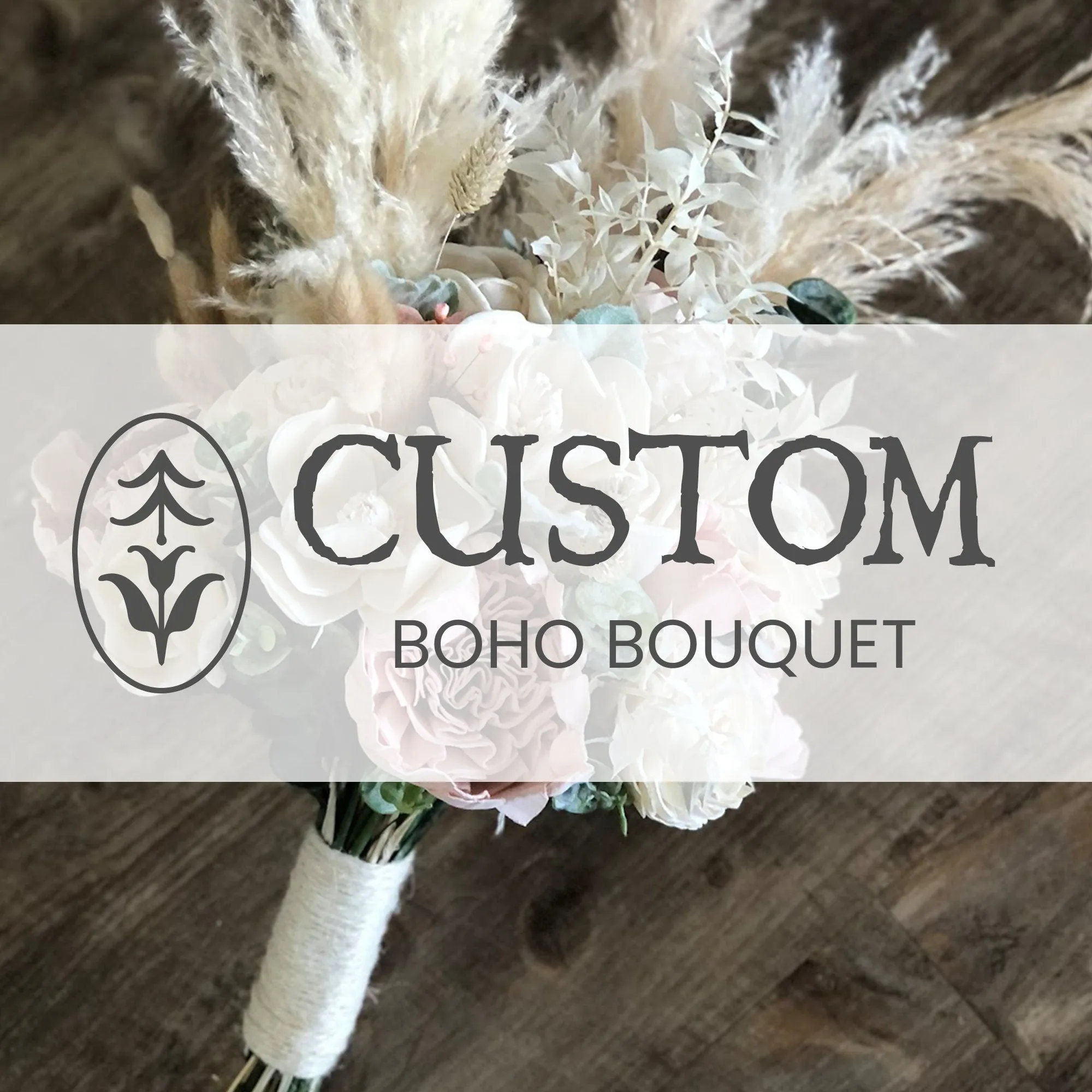 Custom Boho Sola Flower Bouquet