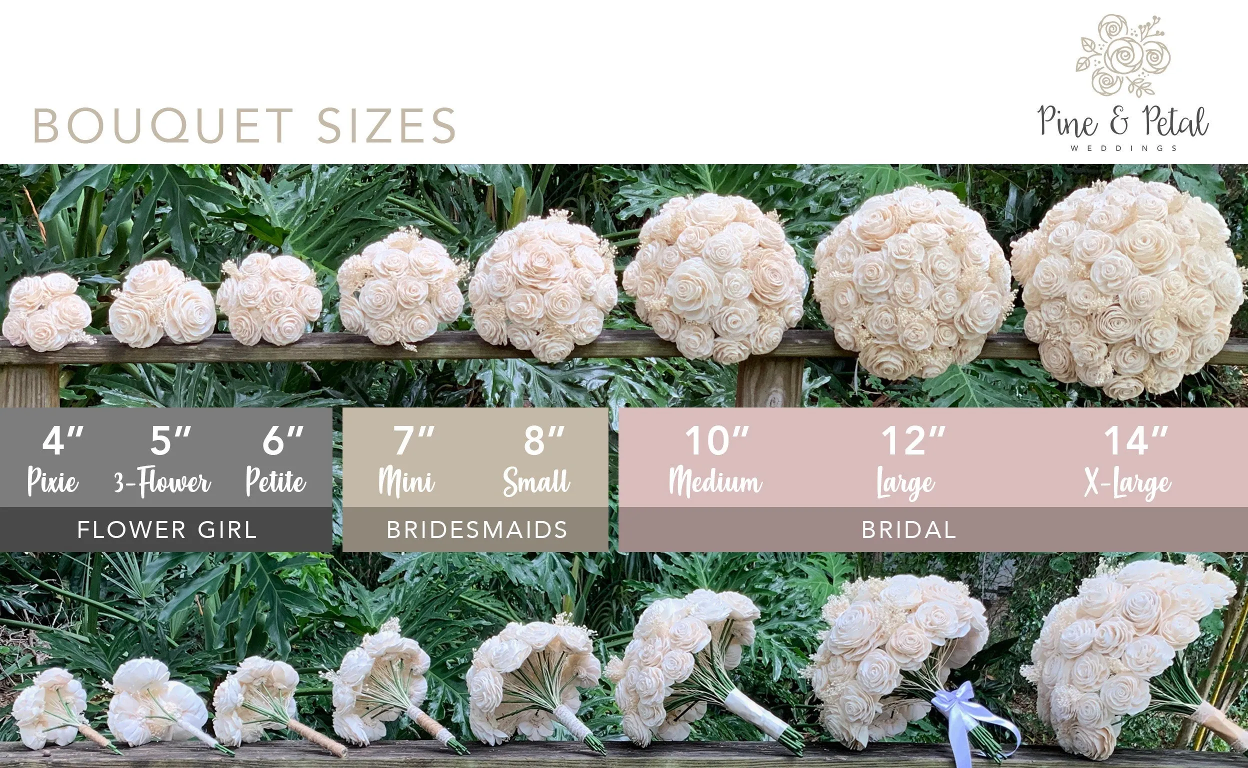 Custom Boho Sola Flower Bouquet