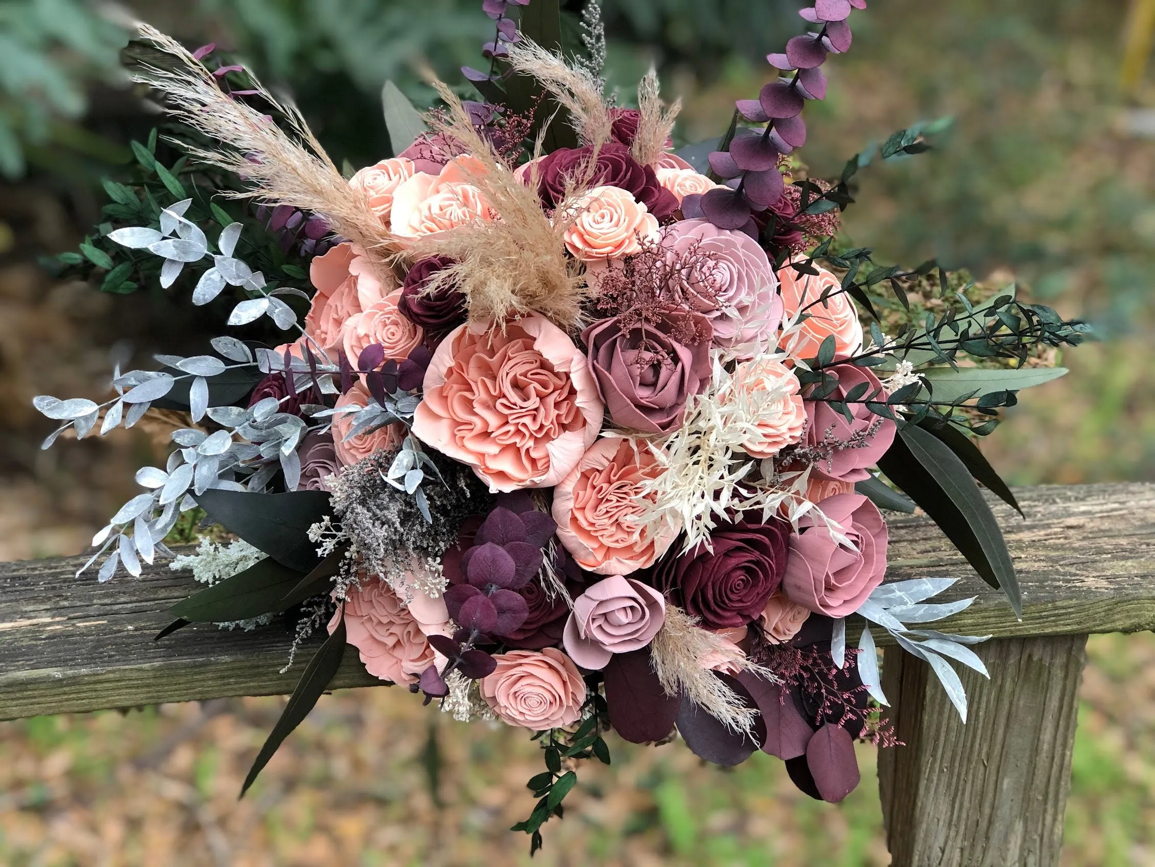 Custom Boho Sola Flower Bouquet