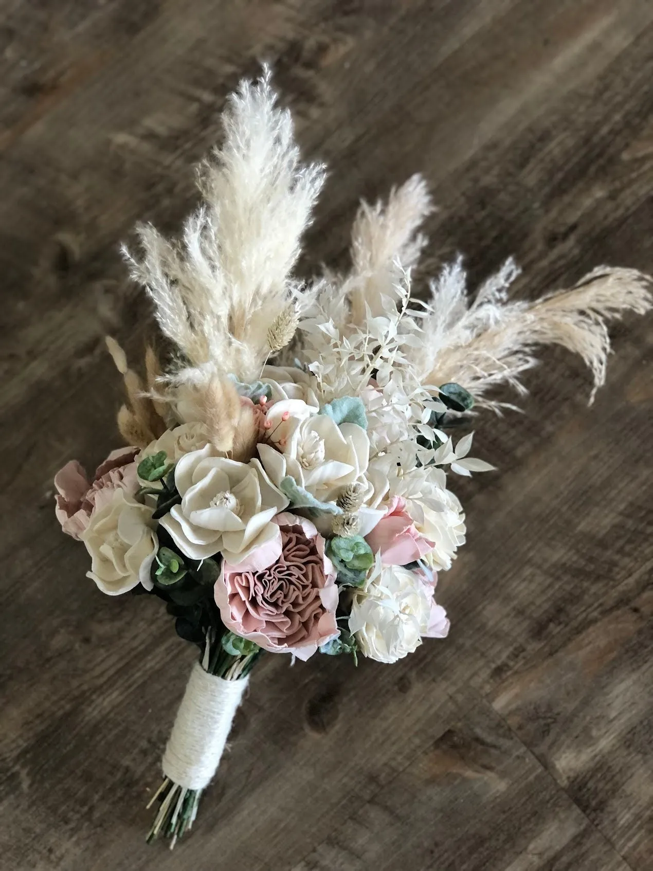 Custom Boho Sola Flower Bouquet