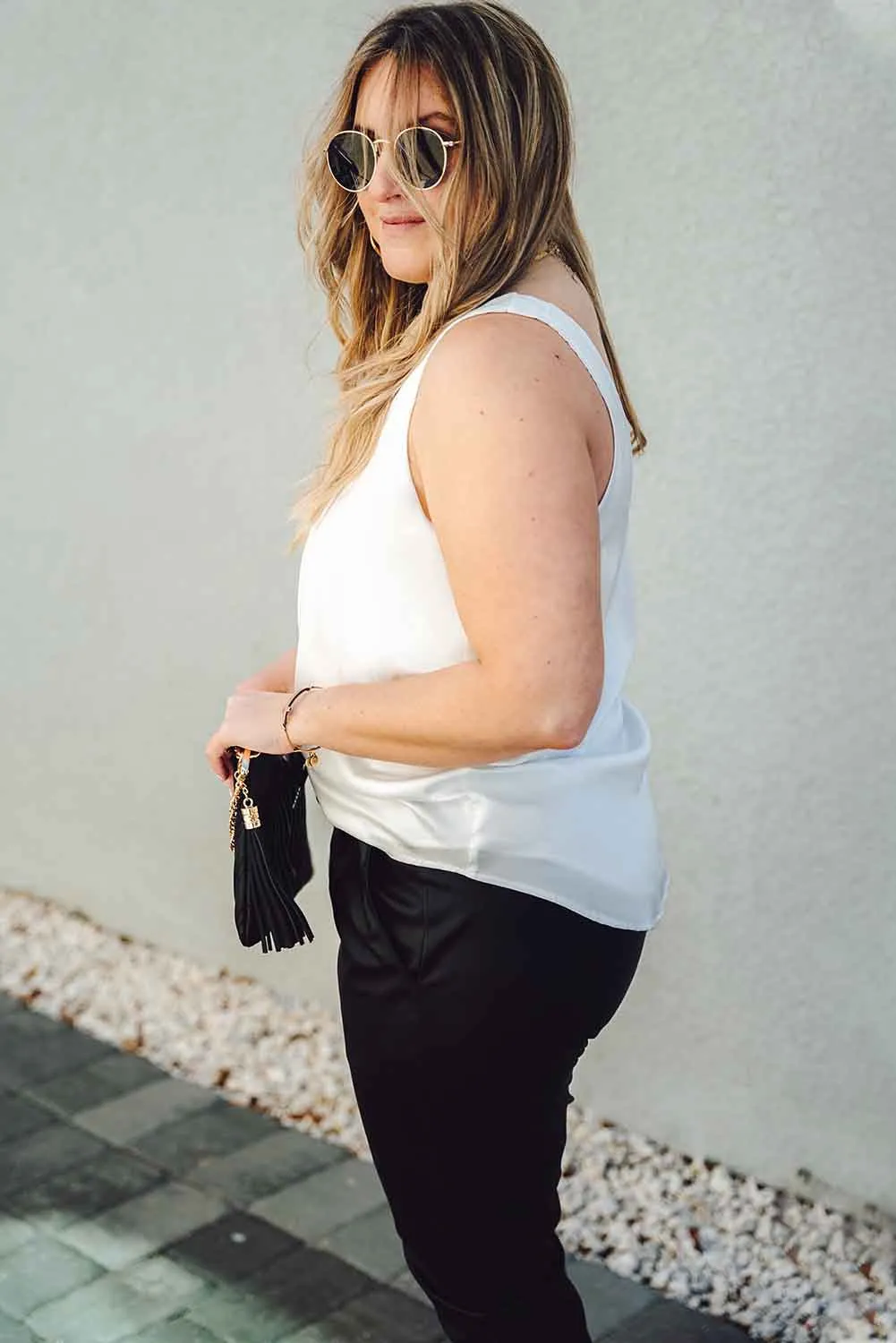 Deep V Neck Loose Tank Top
