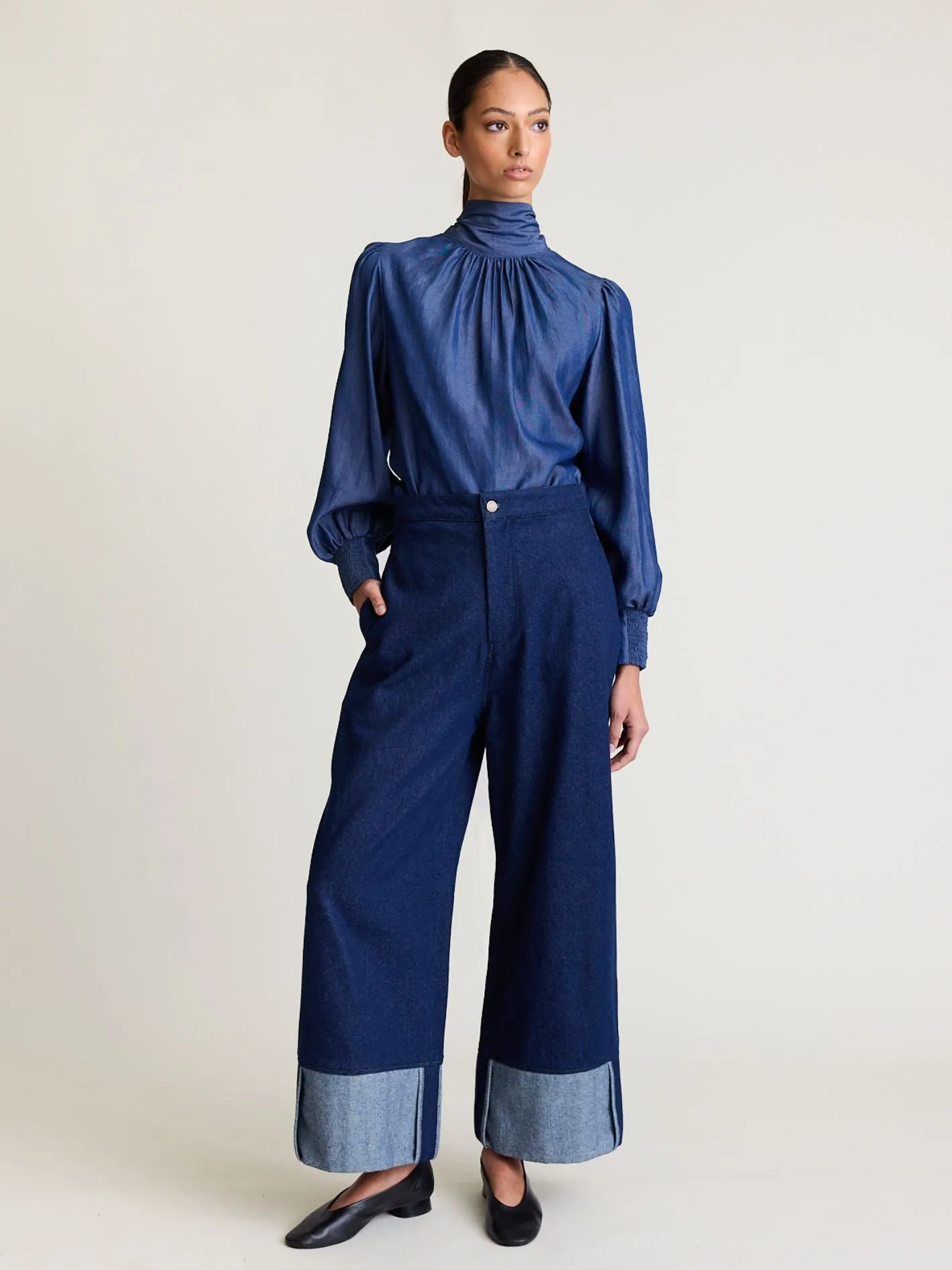 Denim Dual Blouse