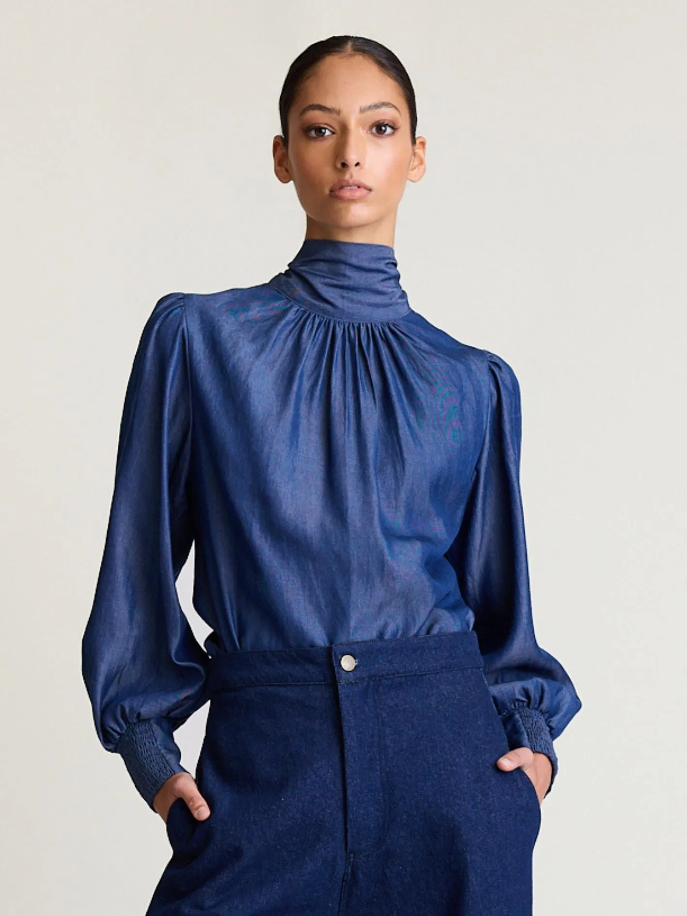 Denim Dual Blouse