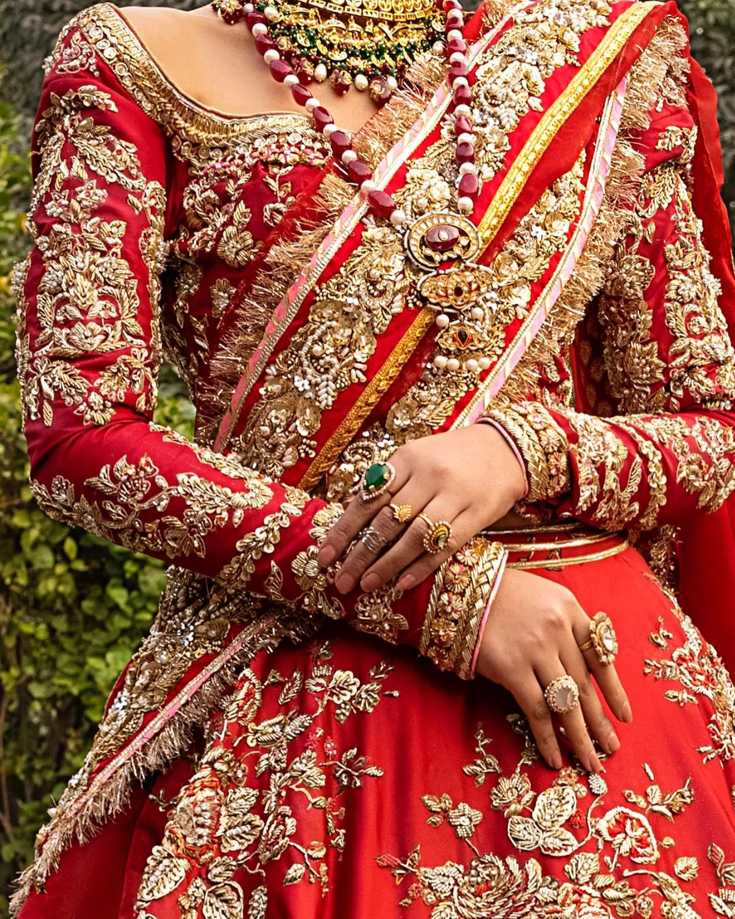 Designer Embellished Heavy Red Lehenga Choli #BN1275
