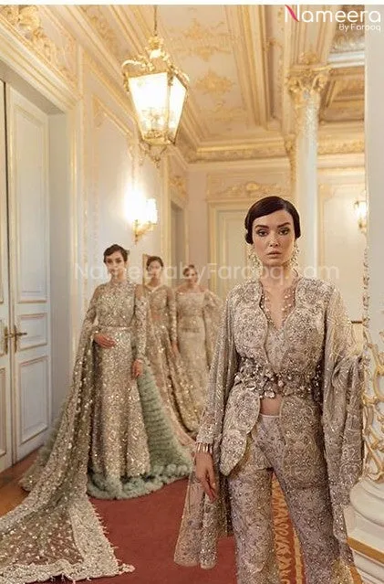 Designer Indian Wedding Dresses in Golden Work #PN784