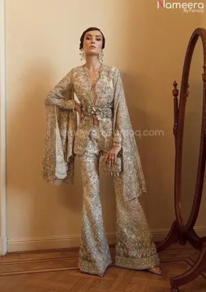 Designer Indian Wedding Dresses in Golden Work #PN784
