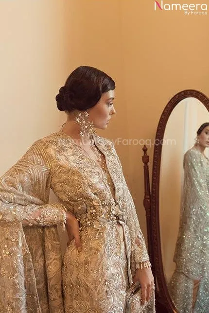 Designer Indian Wedding Dresses in Golden Work #PN784