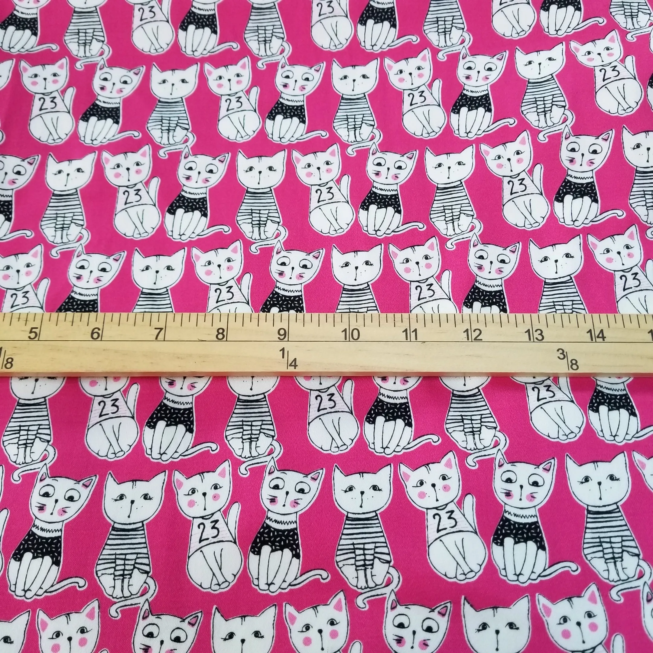 Designer LA Deadstock Cotton Spandex Cats Twill Woven-by the yard