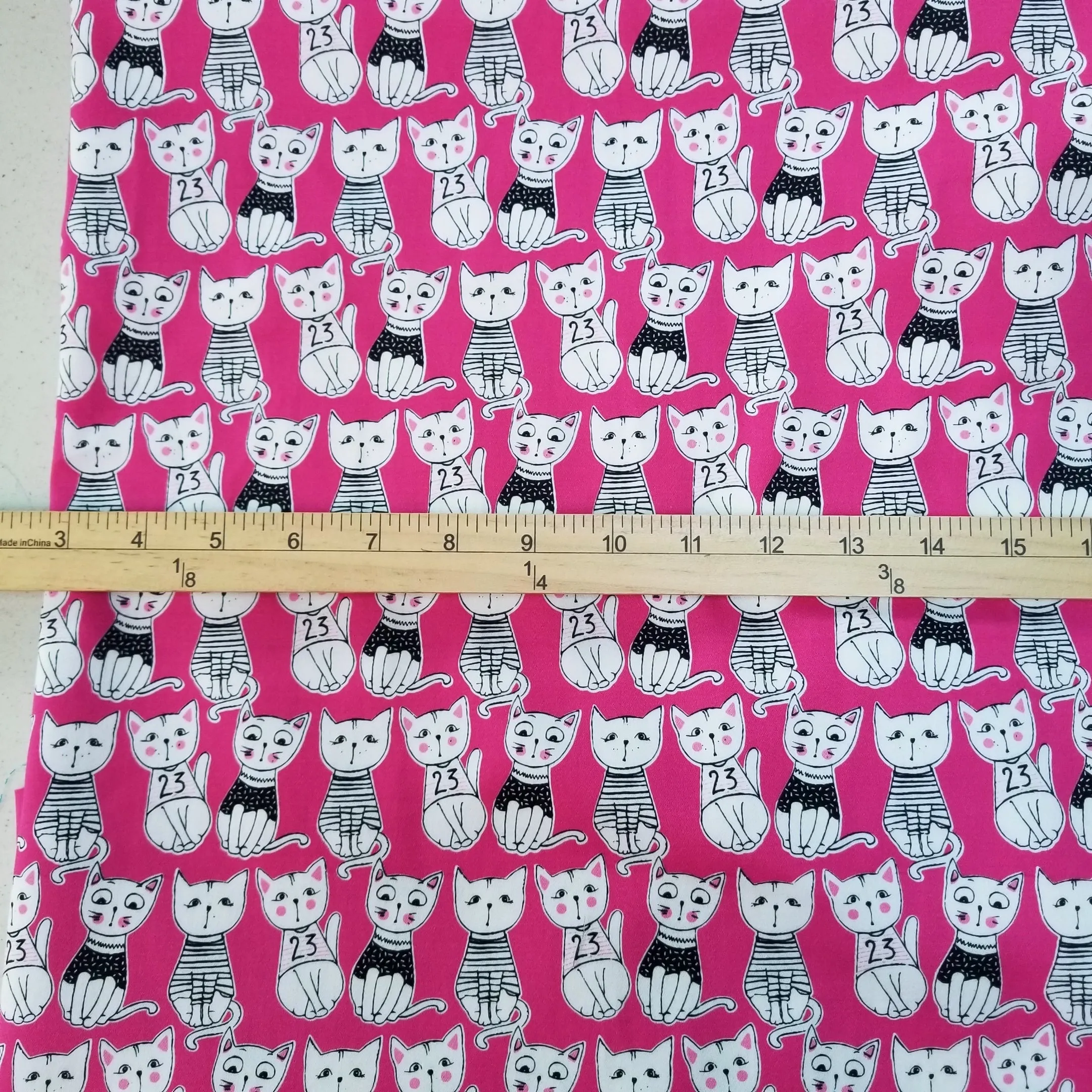 Designer LA Deadstock Cotton Spandex Cats Twill Woven-by the yard