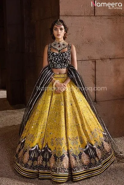 Designer Mehndi Lehenga with Crop Top Choli #PN858