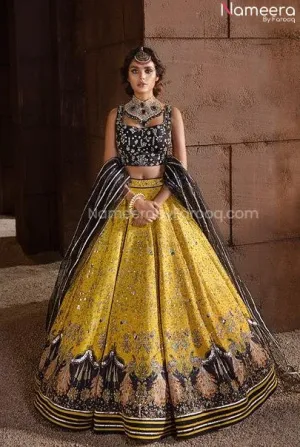 Designer Mehndi Lehenga with Crop Top Choli #PN858