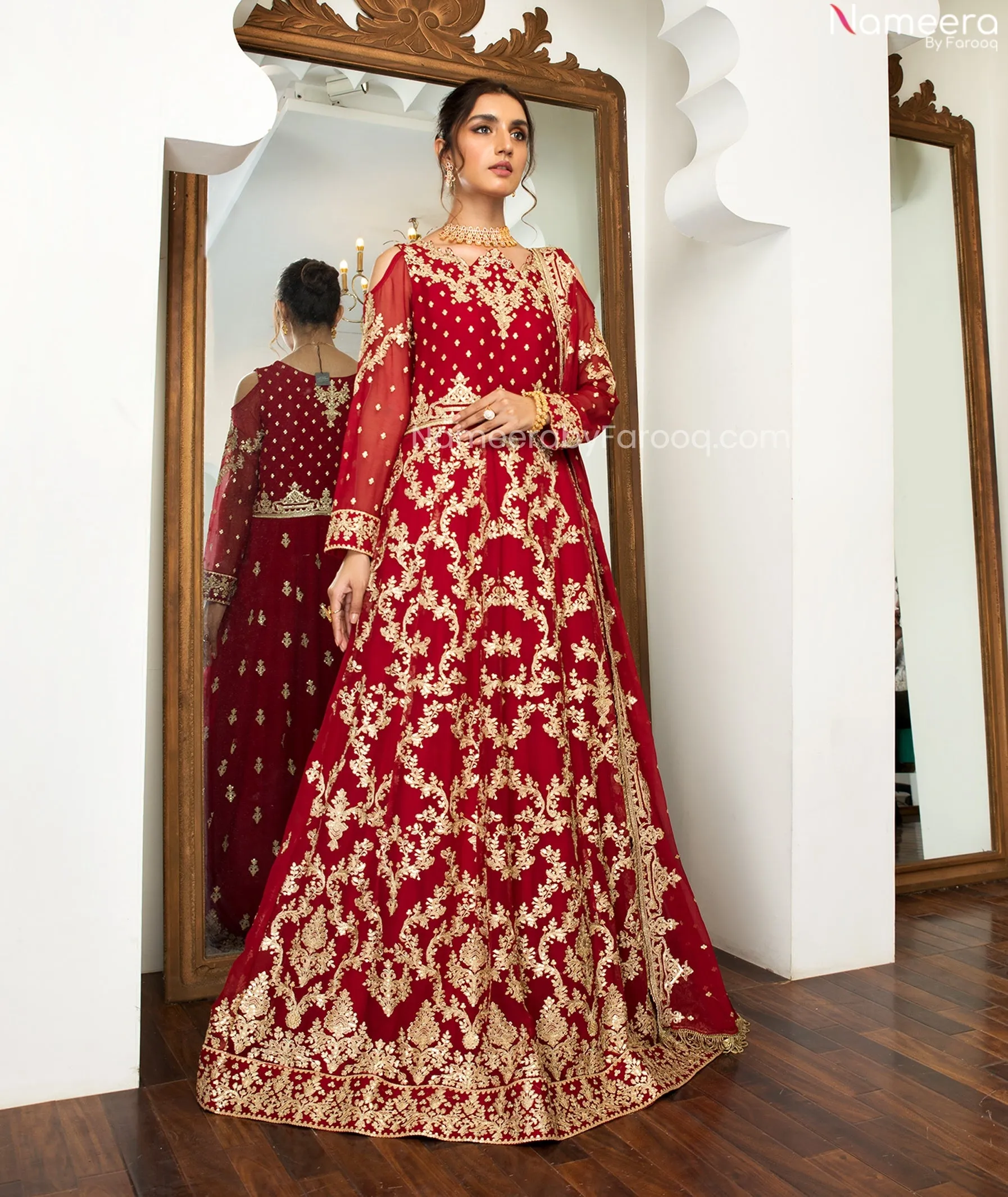 Designer Red Girls Lehenga Choli Bridal Dress #BN1027