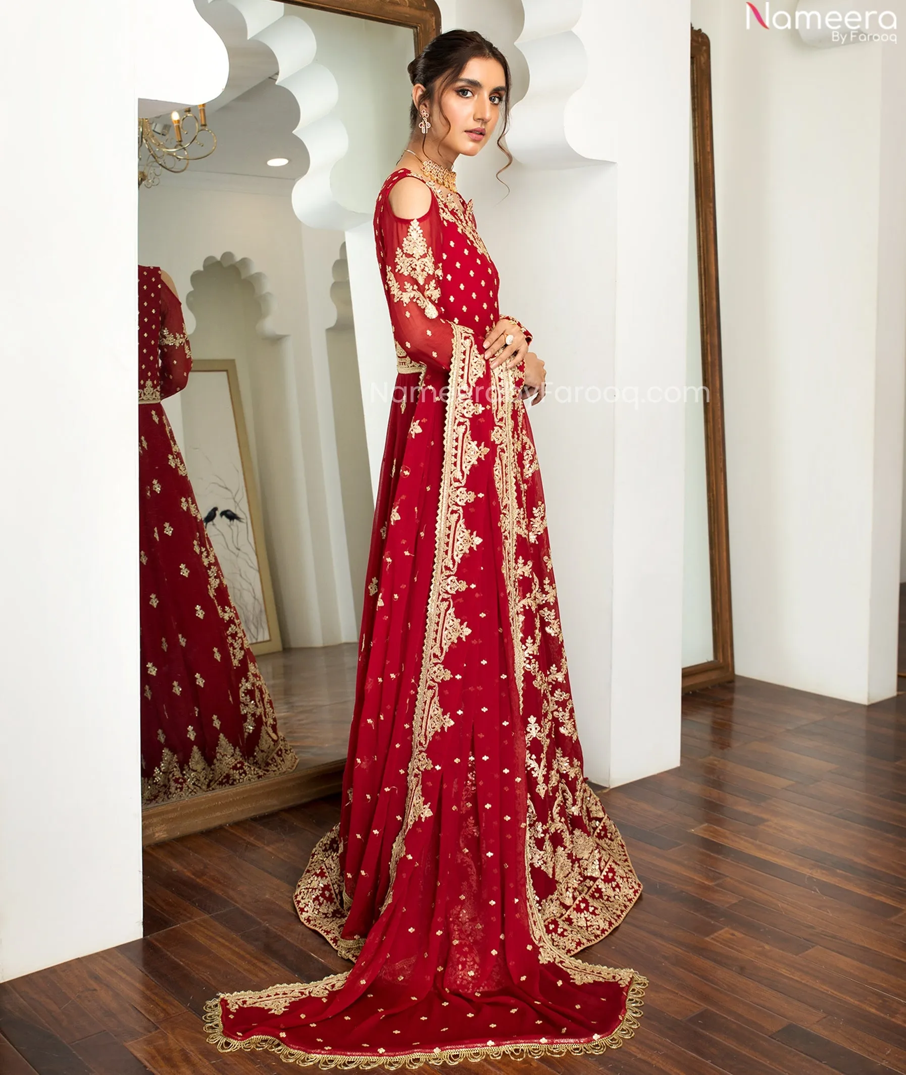 Designer Red Girls Lehenga Choli Bridal Dress #BN1027