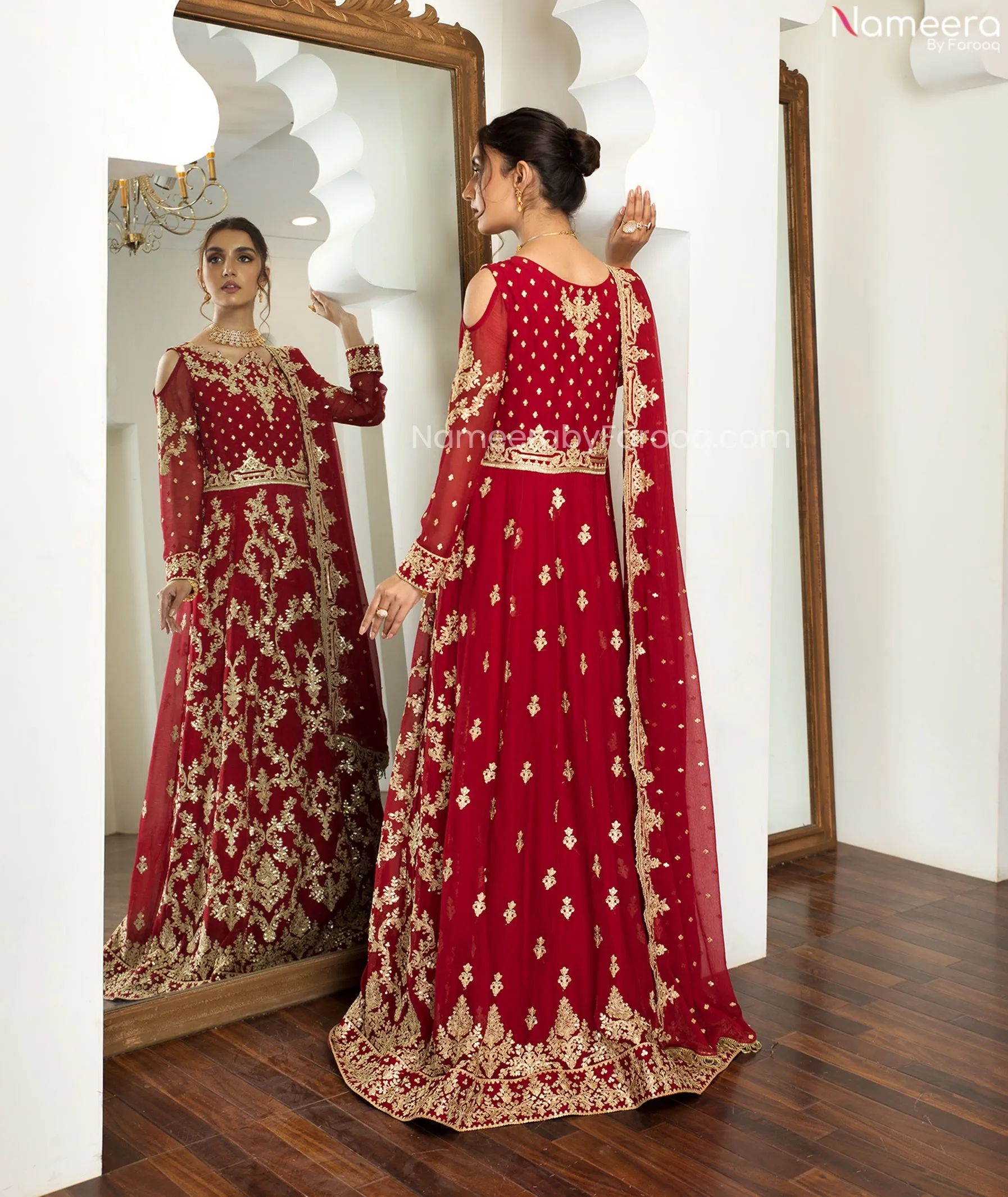 Designer Red Girls Lehenga Choli Bridal Dress #BN1027