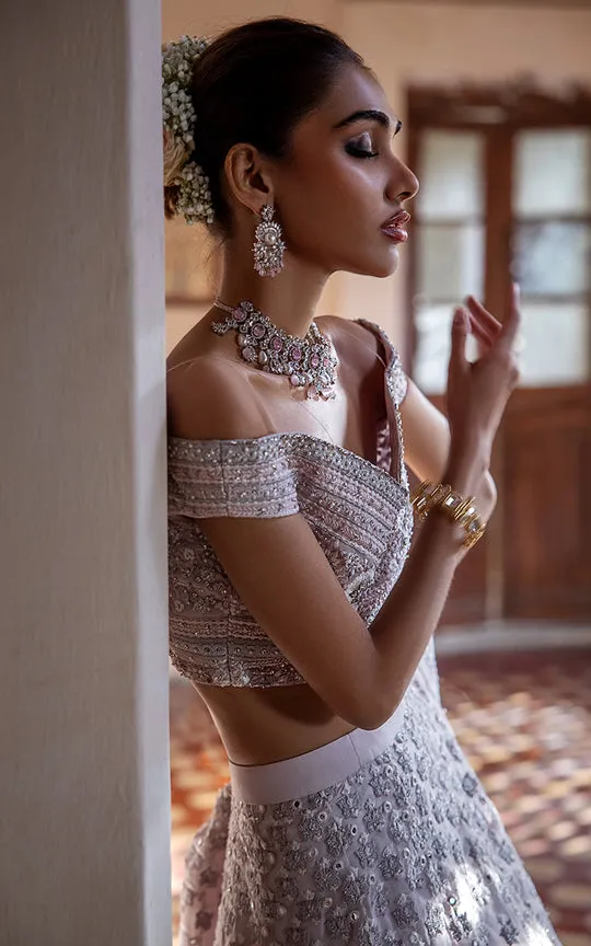 Designer White Embroidered Lehenga For Bride #BN1250