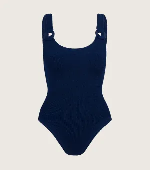 Domino Swim With Tonal Hoops - Navy