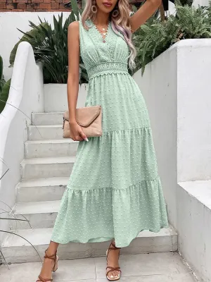 DressBetty - 2024 Sexy Backless Sleeveless Lace Ruffle Boho Dress