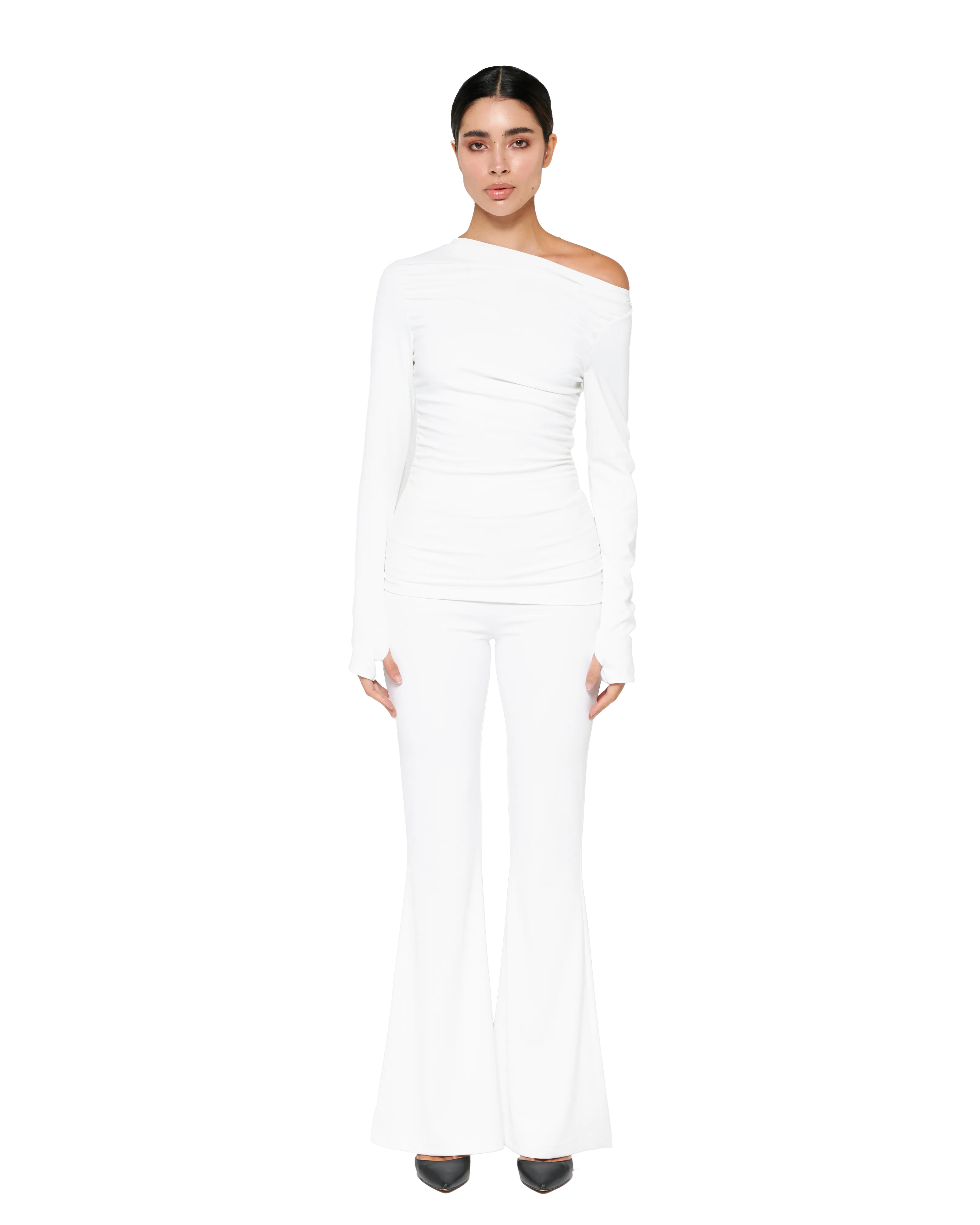Eclipse Flare Pants - Ivory Whisper