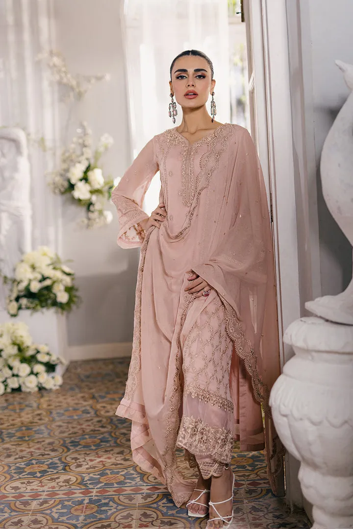 Elegant Beige Shade Chiffon Embroidered Pakistani Salwar Kameez Suit