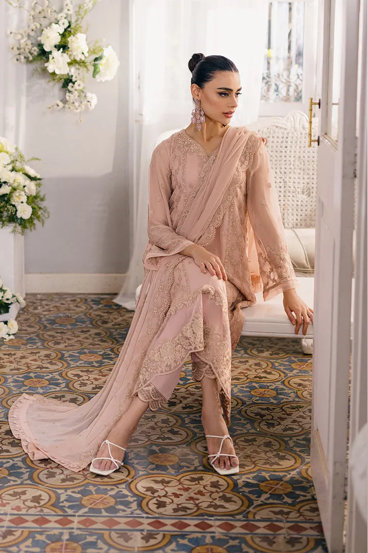 Elegant Beige Shade Chiffon Embroidered Pakistani Salwar Kameez Suit