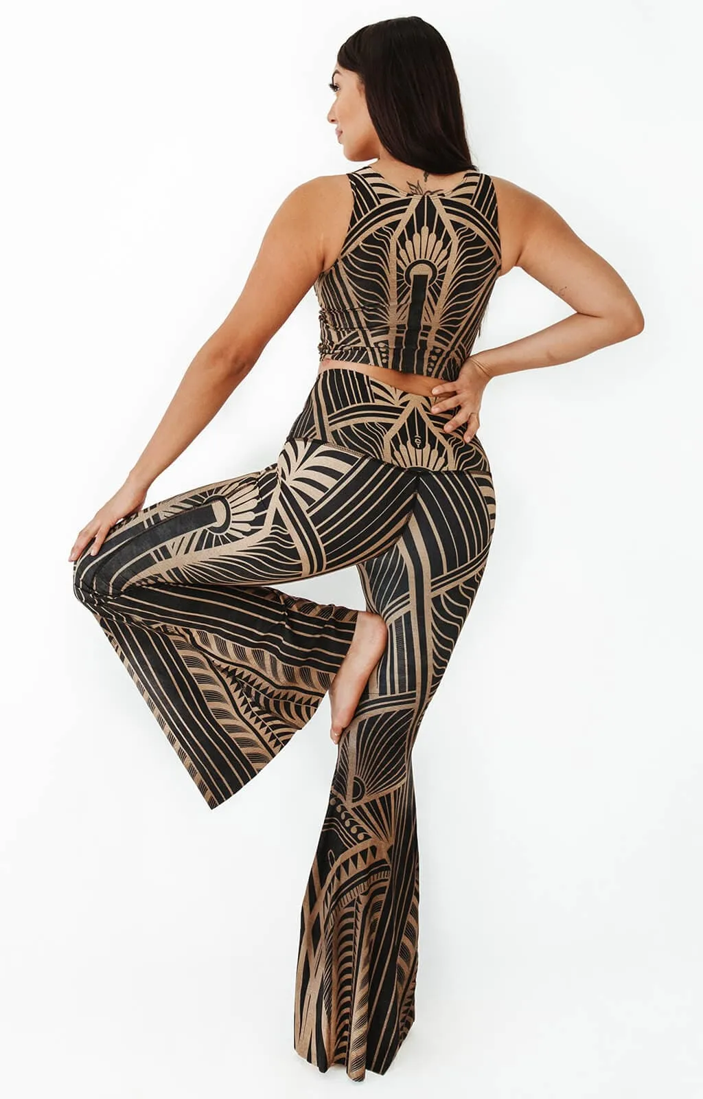 Elegant Empire Printed Bell Bottoms by Yoga Democracy