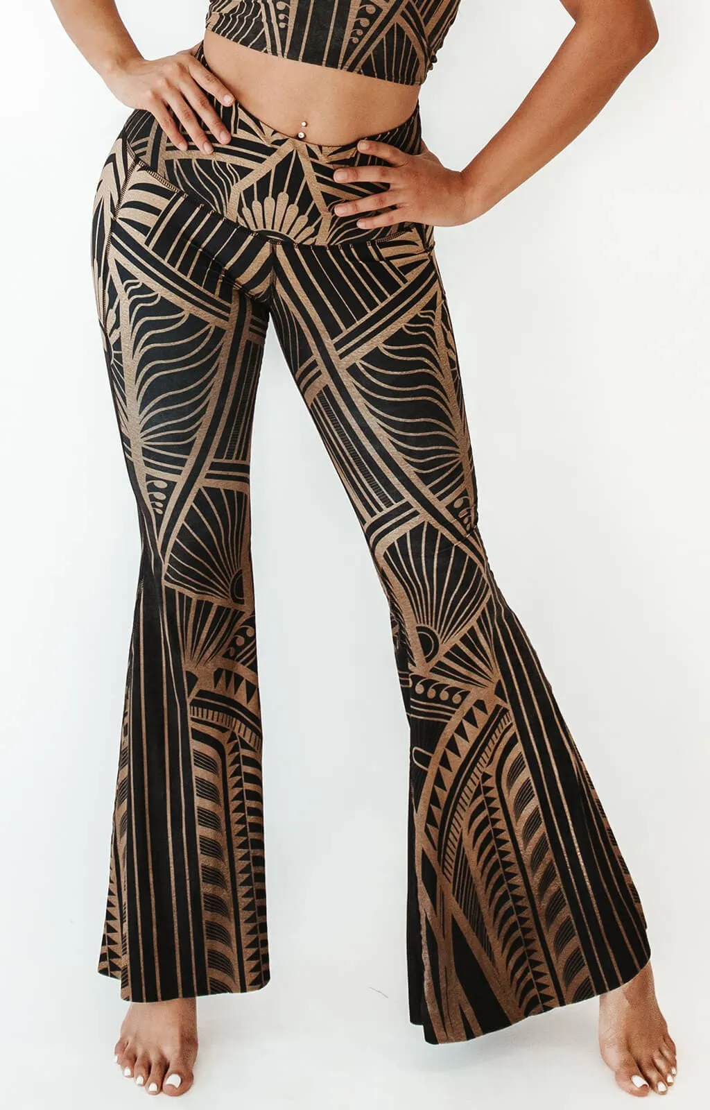 Elegant Empire Printed Bell Bottoms by Yoga Democracy