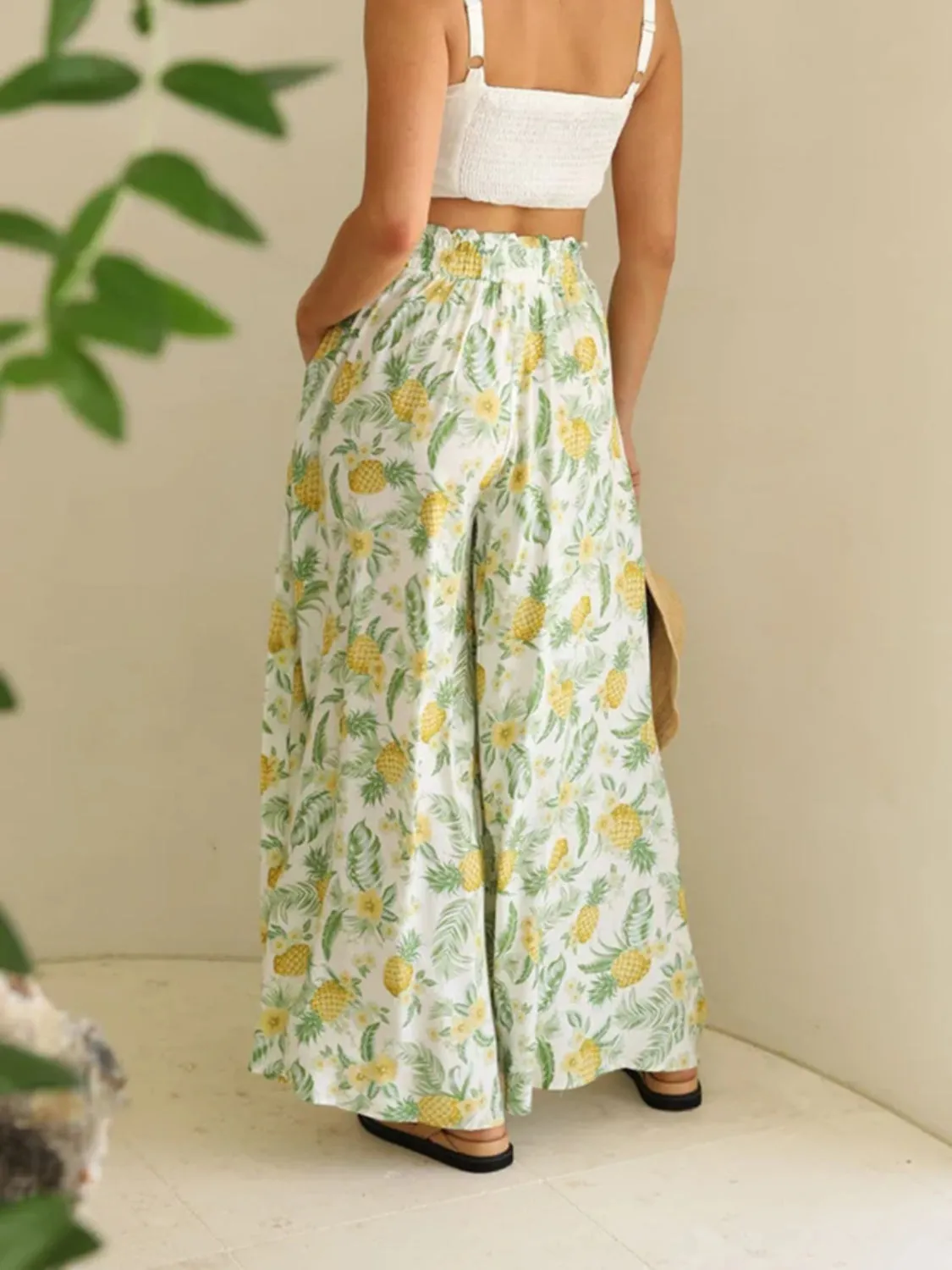 Elegant Printed wide leg pants outfit